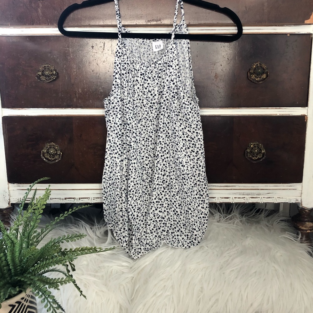 Gap floral high neck tank top